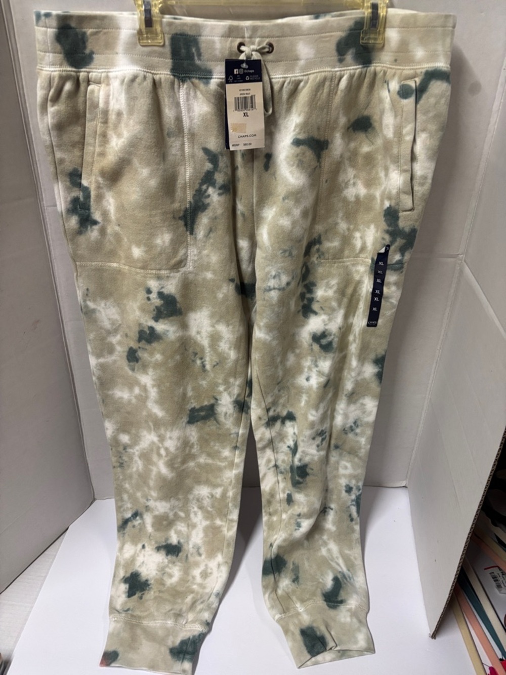 Chaps women Multi color Fleeced Tie-Dye Jogger Pants